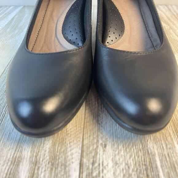 Earth Garnet Shoes Women's 8 Black Adjustable Mary Jane Heels Ankle Strap EUC - Picture 3 of 8